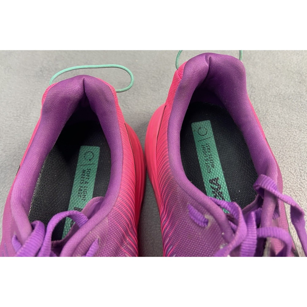 Hoka One One Shoes Womens 8.5 Rincon 3 Pink Purple Running Sneakers Trainers Gym - Picture 9 of 11